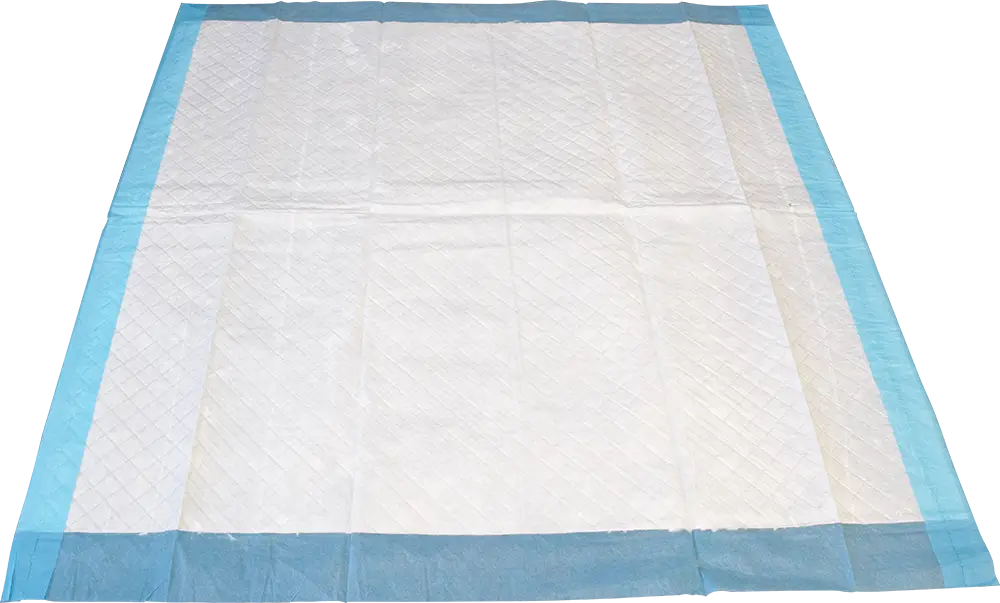 Mediflex Premium 60x43cm disposable underpad, showing top view of the embossed, quilted surface.